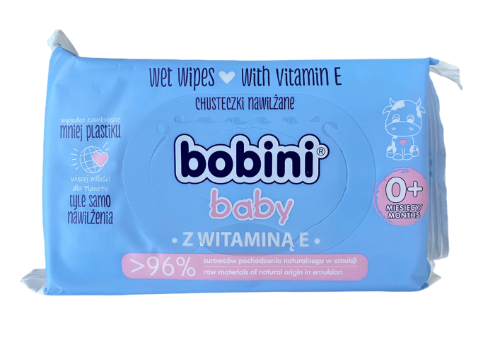 Chusteczki nawilżone Bobini Baby Wit.E