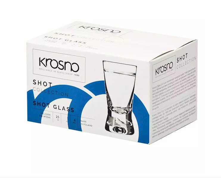 Kieliszek do wódki skośny 25ml /6szt.