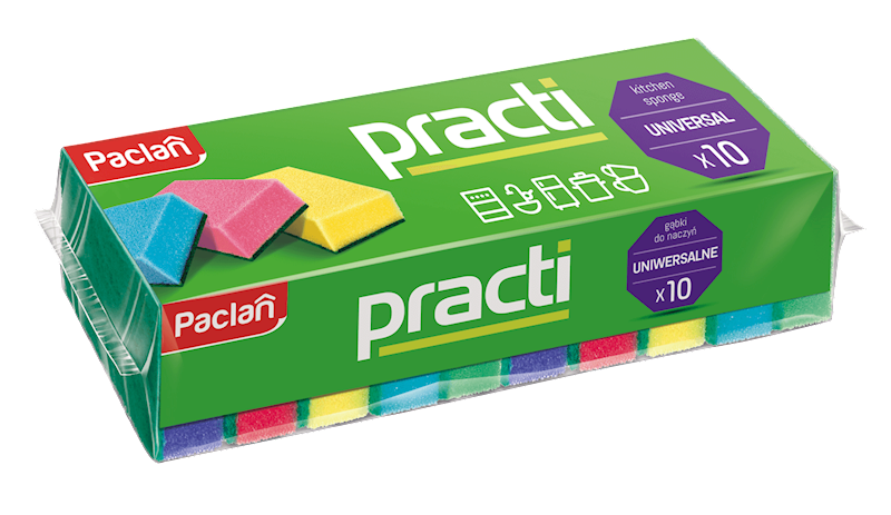 Gąbka do naczyń PACLAN Practi/10szt