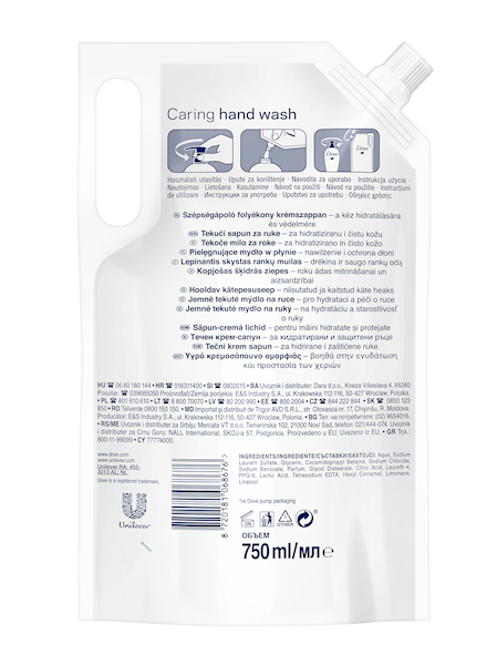 Mydło w płynie DAVE - zapas 750ml.