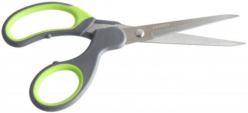 Nożyczki z uchwytem soft szar/ziel 22cm FM