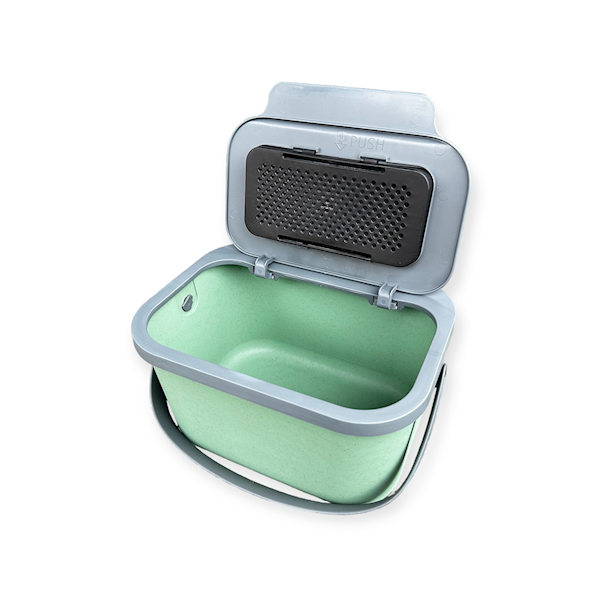 BINI mini pojemnik do segregacji odpadów green/grey 4,5L