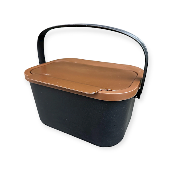 BINI mini pojemnik do segregacji odpadów black/brown 4,5L
