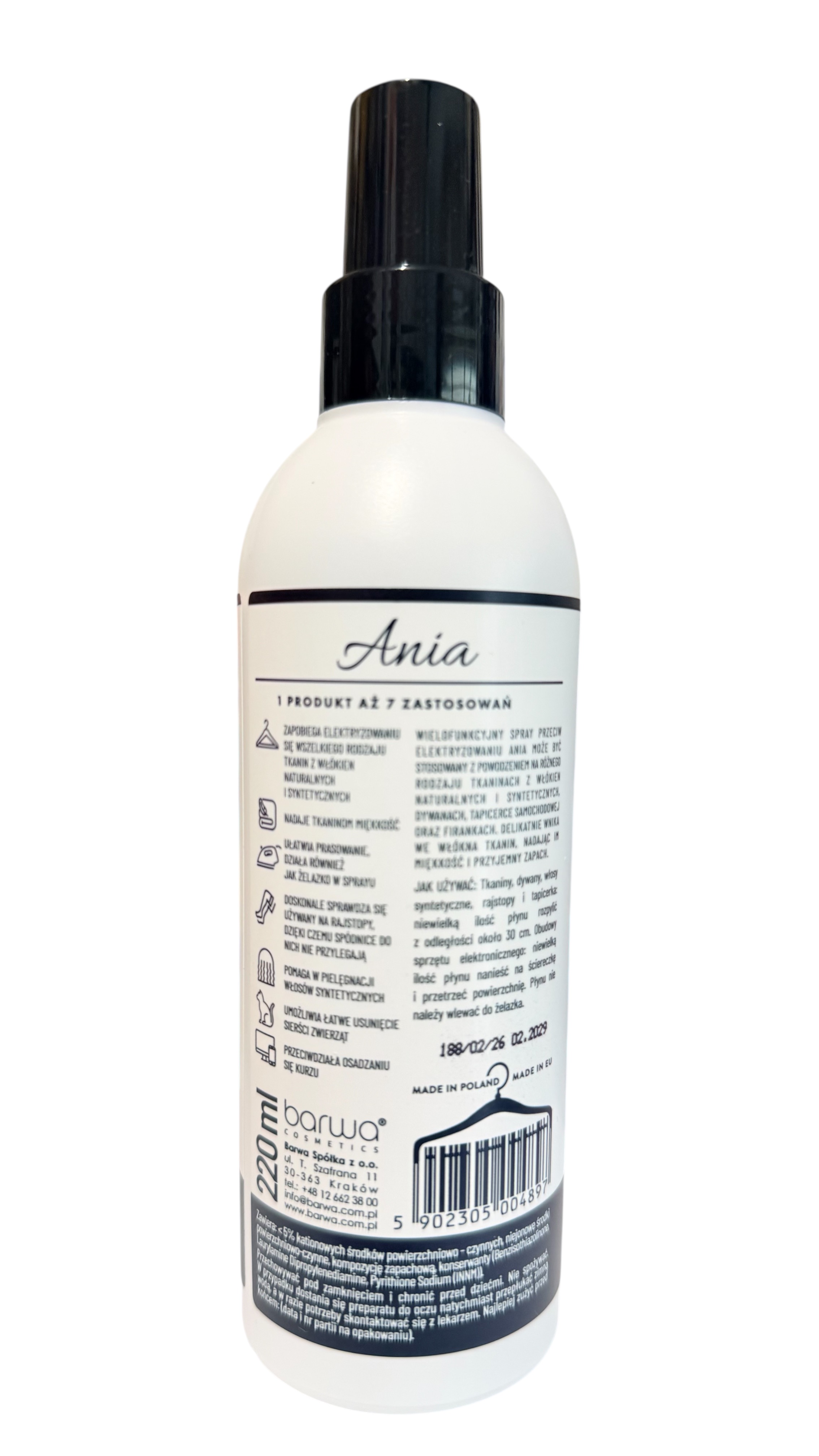 Płyn elektrostatyczny ANIA 220ml.