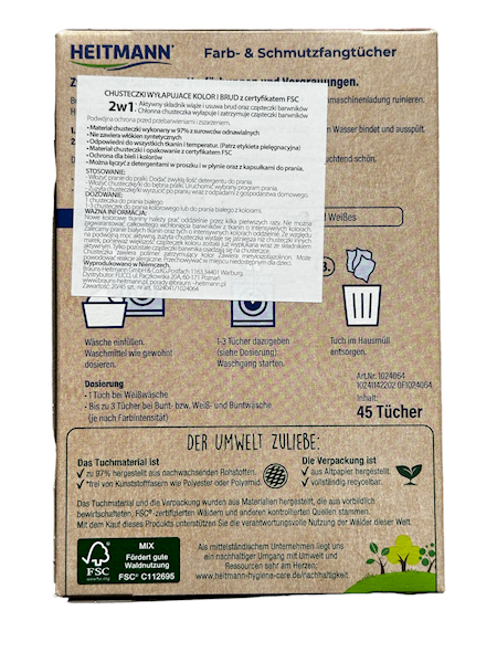 Heitmann Chusteczki wył/kolor 45szt