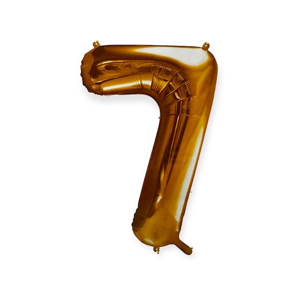 Balon foliowy cyfra "7" 86cm złoty
