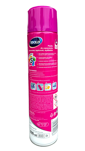 Sidolux Pianka do dywanów 600ml.
