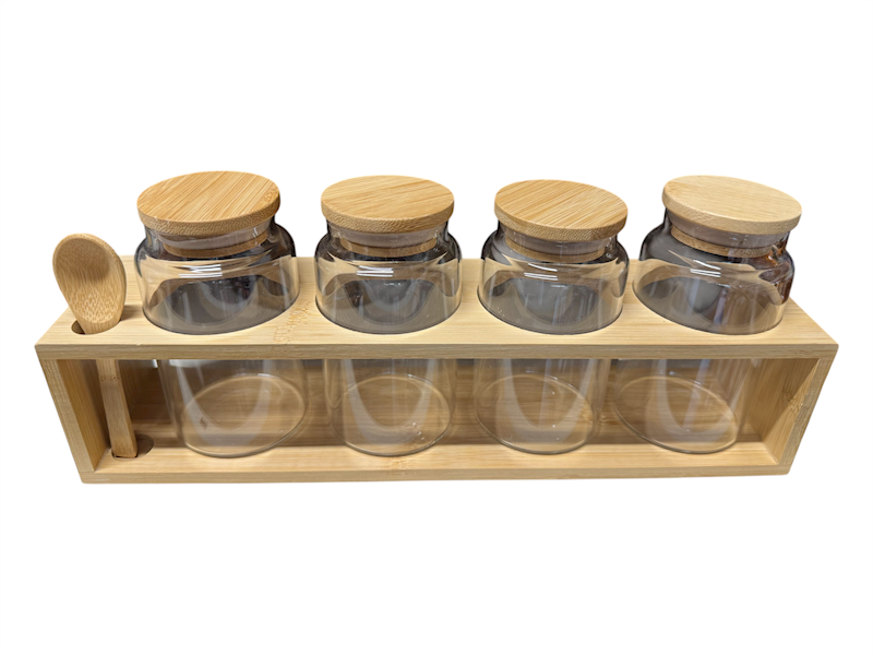 Komplet słoików 4 x 350ml z pok/podst/korek