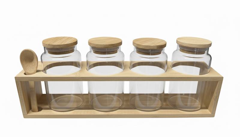 Komplet słoików 4 x 350ml z pok/podst/korek