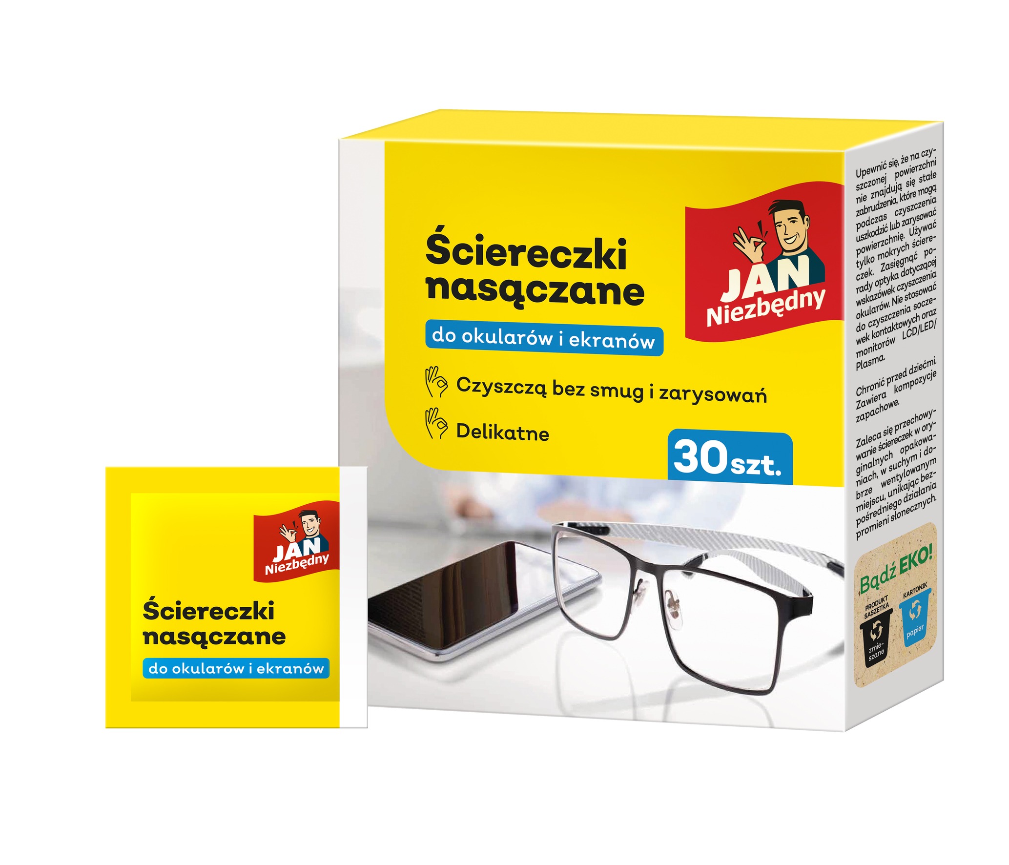 Ściereczki nasączone do okularów A'30