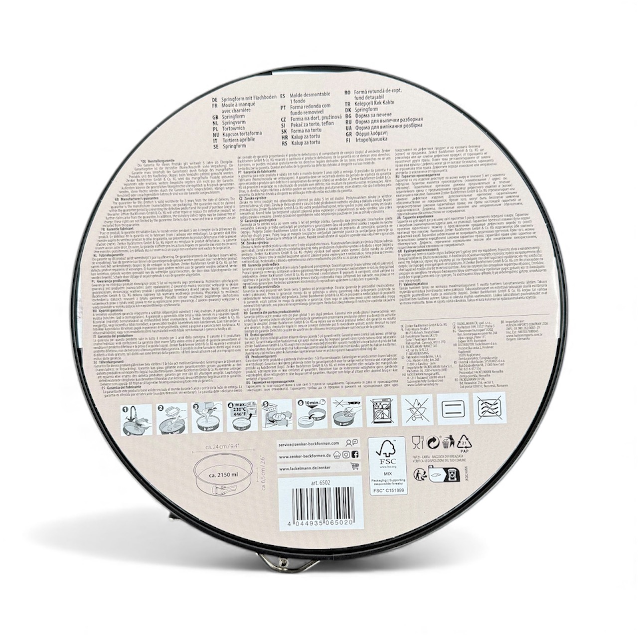 Forma/tortownica śr.24cm ZENKER Teflon Black