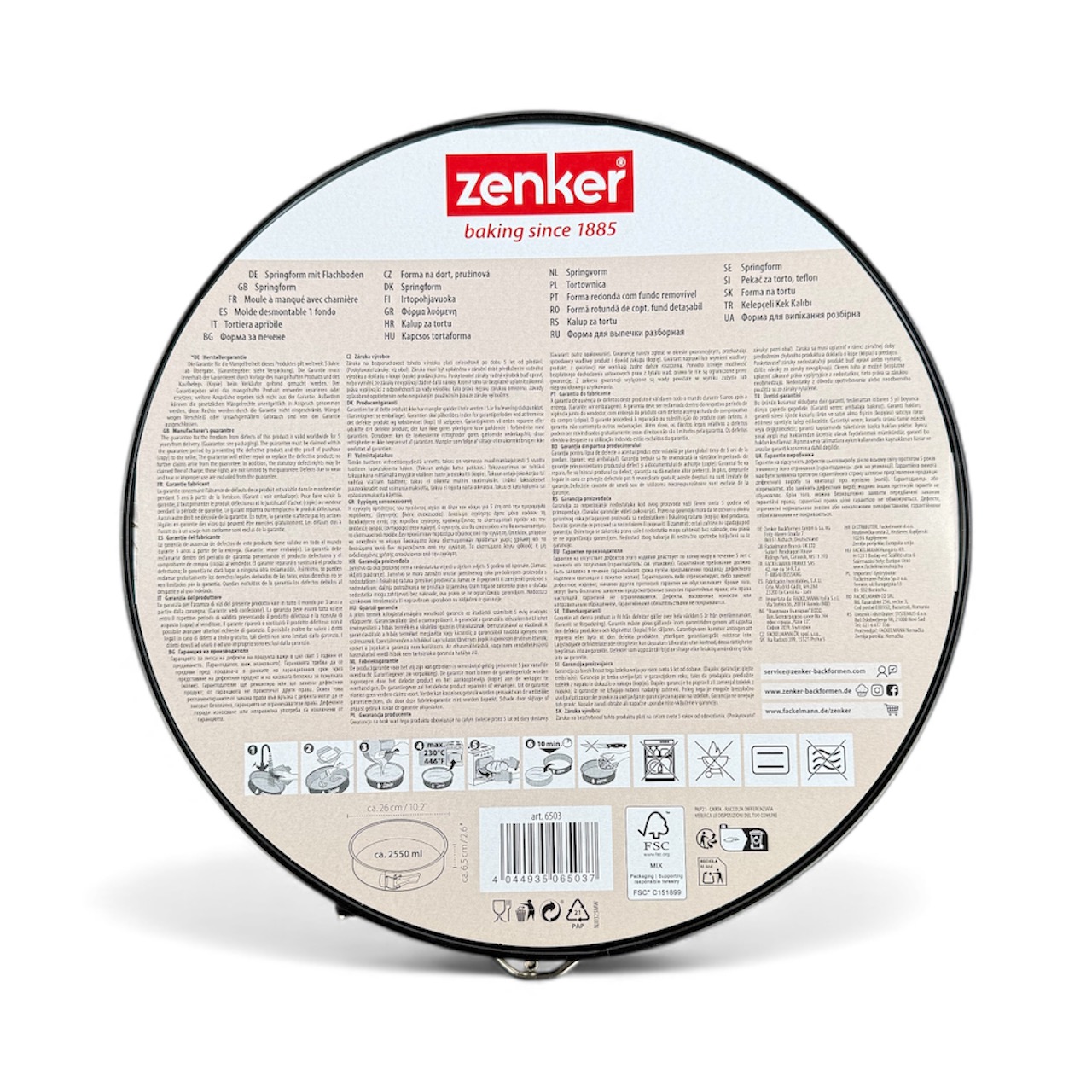 Forma/tortownica śr.26cm ZENKER Teflon Black