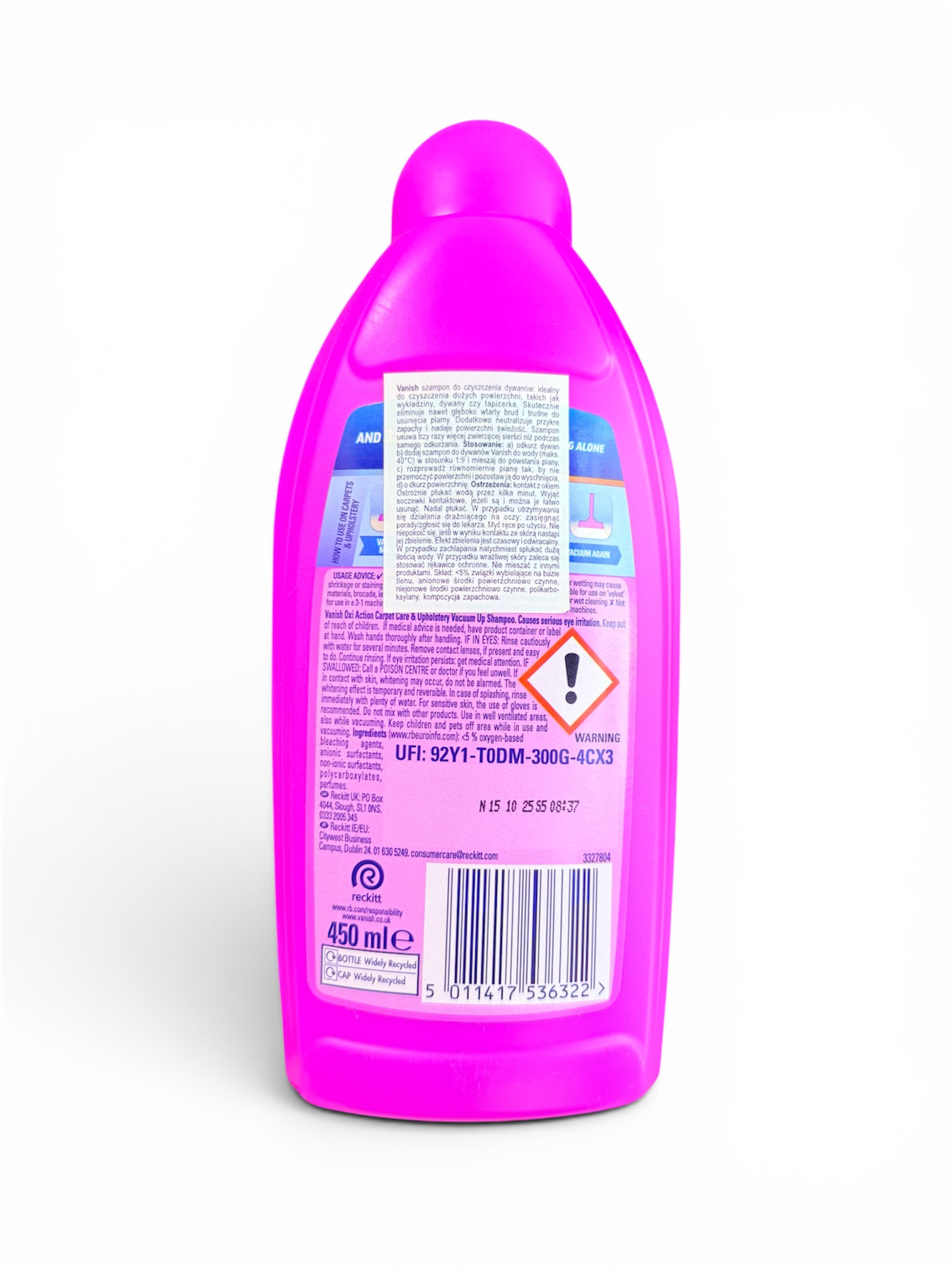 VANISH Do dywanów pranie ręczne 450ml.