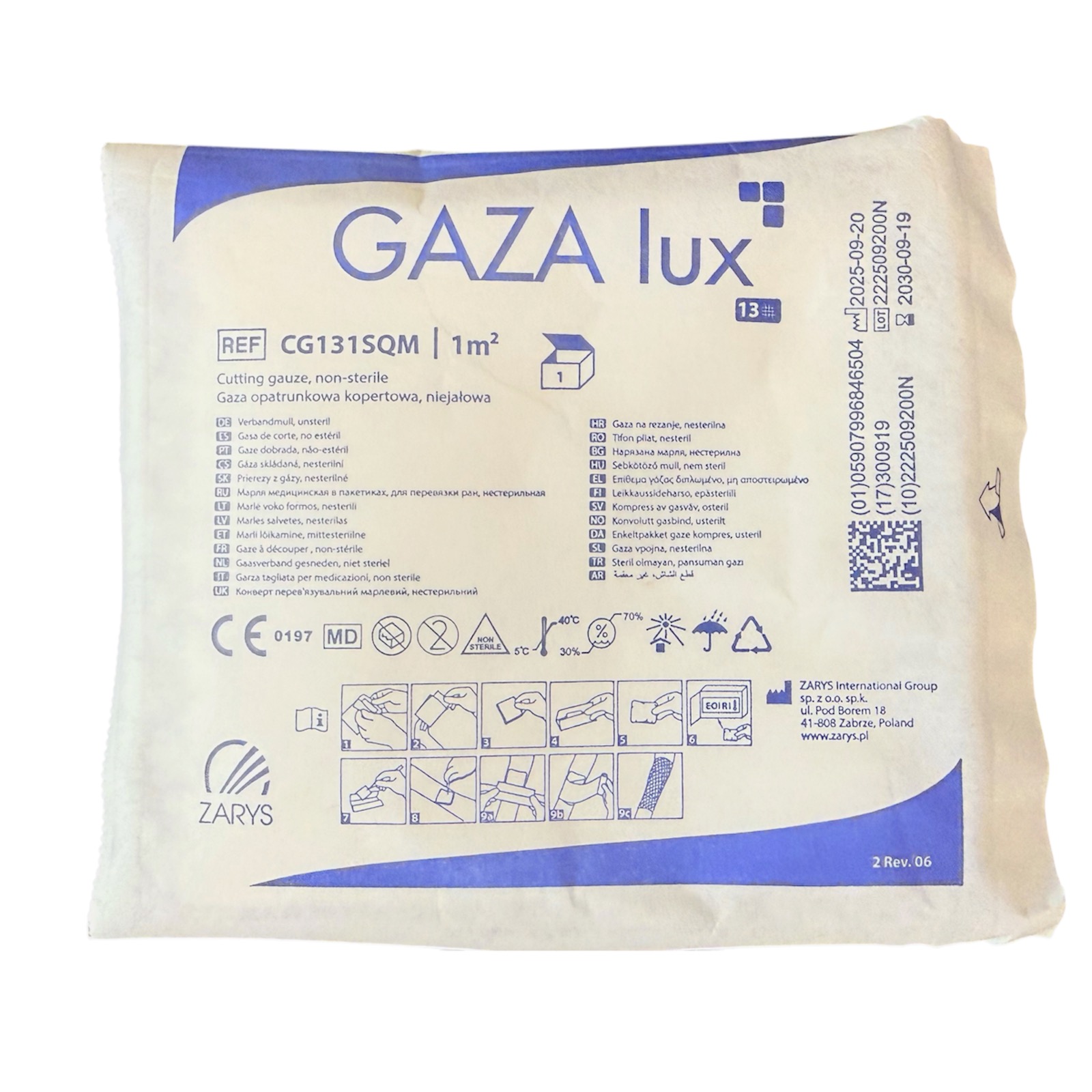 Gaza opatrunkowa niejał. 13-nit. 1m2 lux,REF: CG131SQM