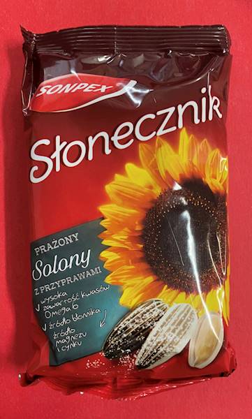 SŁONECZNIK PRAŻONY PASIAK SOLONY 150G.