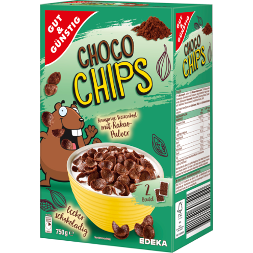 G&G CHOCO CHIPS PŁATKI 750G 