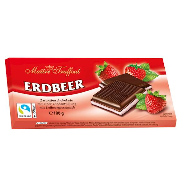 CZEKOLADA 100G Z NADZIENIEM TRUSKAWKOWYM
