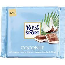RITTER SPORT CZEKOLADA Z NADZIENIEM KOKOSOWYM 100G