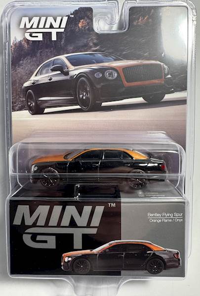 MINI GT 1:64 BENTLEY FLYING SPUR ORANGE FLAME-ONYX 2024 (BLISTER)