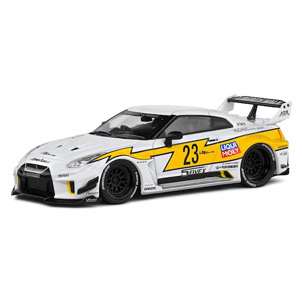 SOLIDO 1:43 NISSAN GT-R R35 LBWK 2019 WHITE/YELLOW