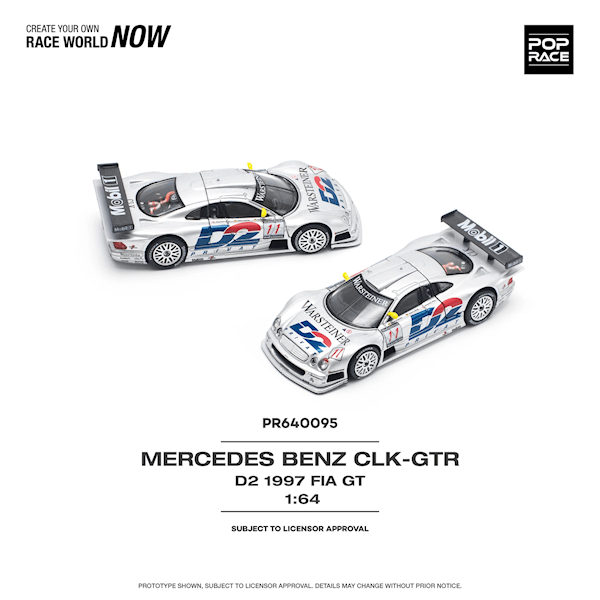 POP RACE 1:64 MERCEDES BENZ CLK-GTR D2 1997 FIA GT