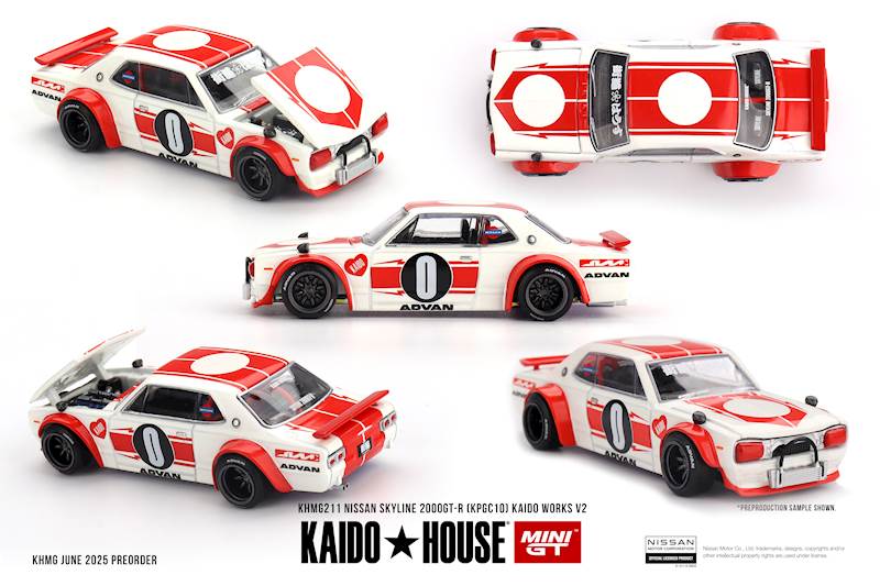 KAIDO HOUSE X MINI GT 1:64 NISSAN SKYLINE 2000 GT-R (KPGC 10) V2