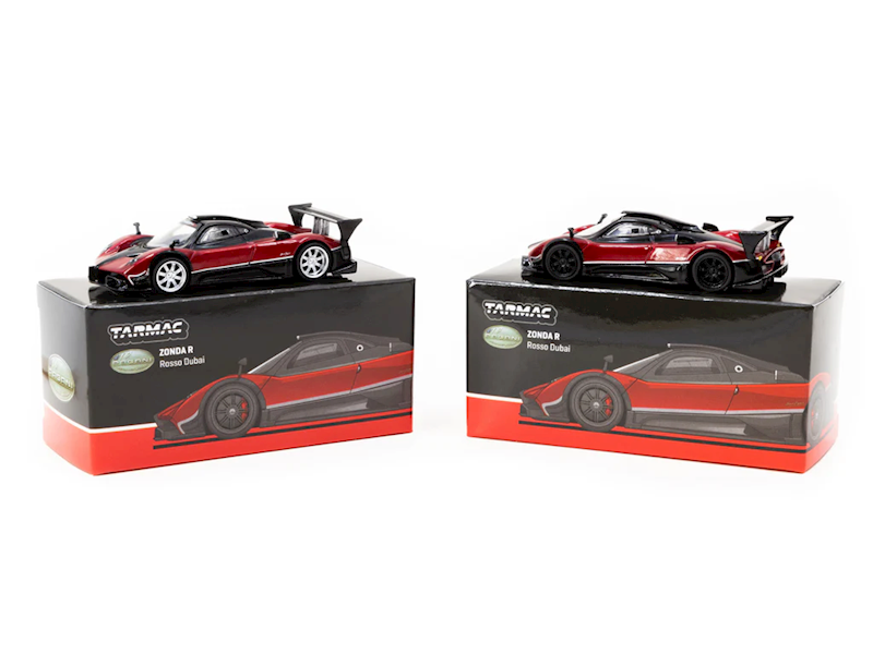 TARMAC WORKS 1:64  PAGANI ZONDA R ROSSO DUBAI