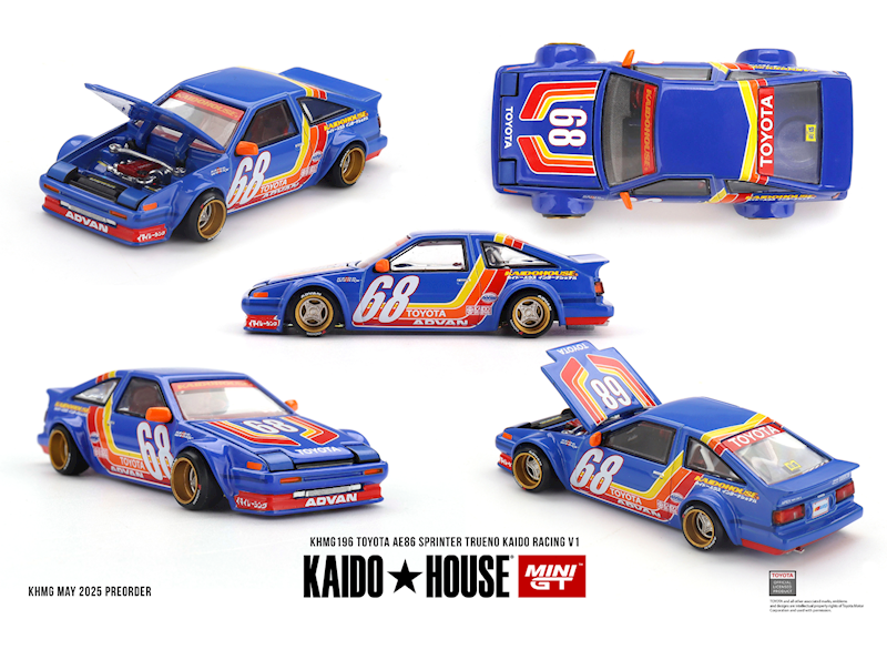KAIDO HOUSE X MINI GT 1:64 TOYOTA SPRINTER TRUENO (AE86) KAIDO RACING V1 1983