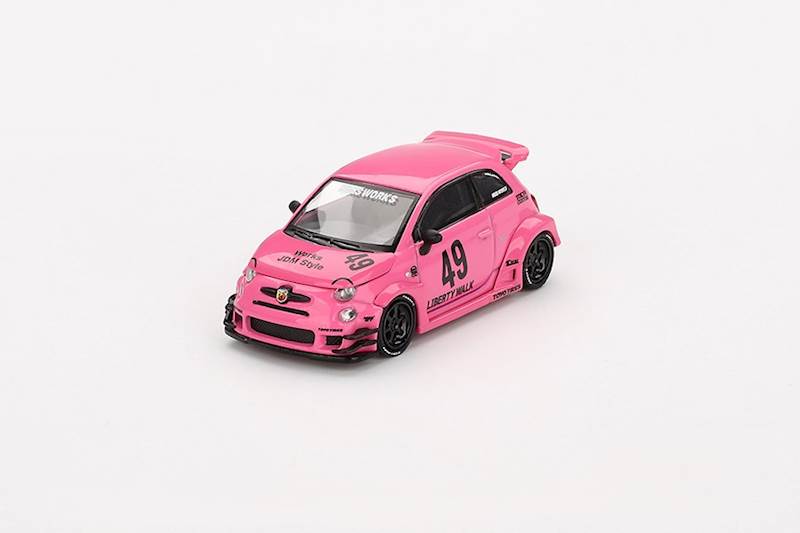 MINI GT 1:64 FIAT 595 ABARTH LB-WORKS X ABAS WORKS PINK 2024