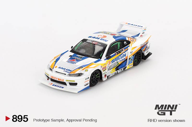 MINI GT 1:64 NISSAN SILVIA S15 LB-SUPER SILHOUETTE #555 FORMULA DRIFT JAPAN 2023