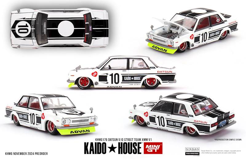 KAIDO HOUSE X MINI GT 1:64 DATSUN 510 STREET TEAM XMM V1 1969