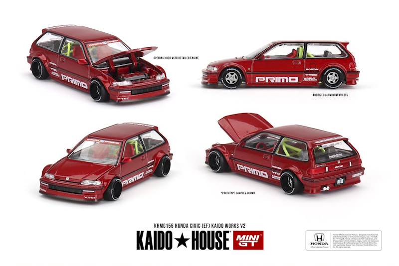 KAIDO HOUSE X MINI GT 1:64 HONDA CIVIC (EF) KAIDO WORKS V2 1987