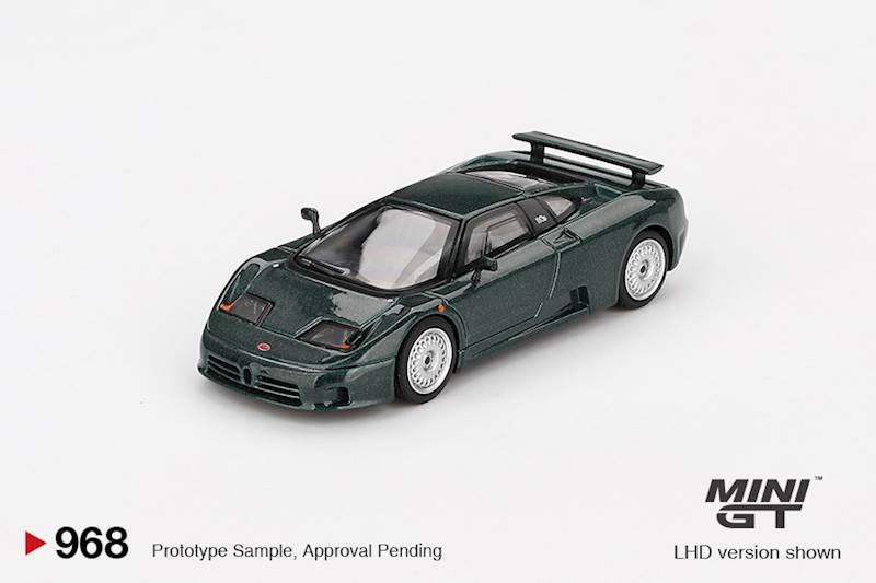 MINI GT 1:64 BUGATTI EB110 GT VERDE SCURO 1995