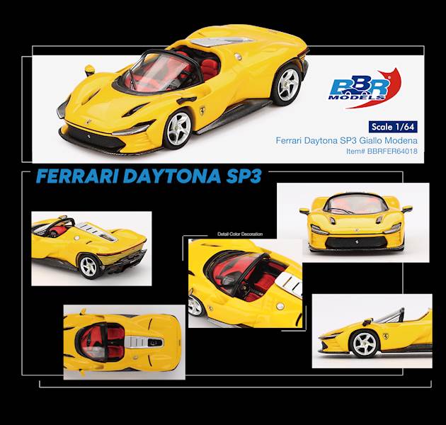 BBR 1:64 FERRARI DAYTONA SP3 GIALLO MODENA 2024