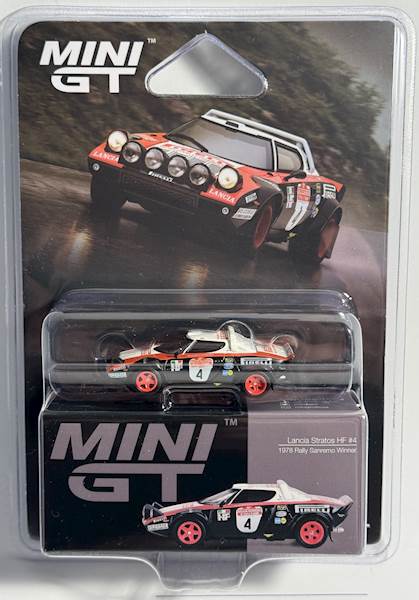 MINI GT 1:64 LANCIA STRATOS HF #4 RALLY SANREMO WINNER 1978 BLISTER