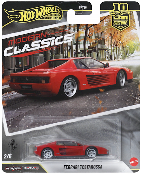 HOT WHEELS PREMIUM CAR CULTURE MODERN CLASSICS FERRARI TESTAROSSA JFK00