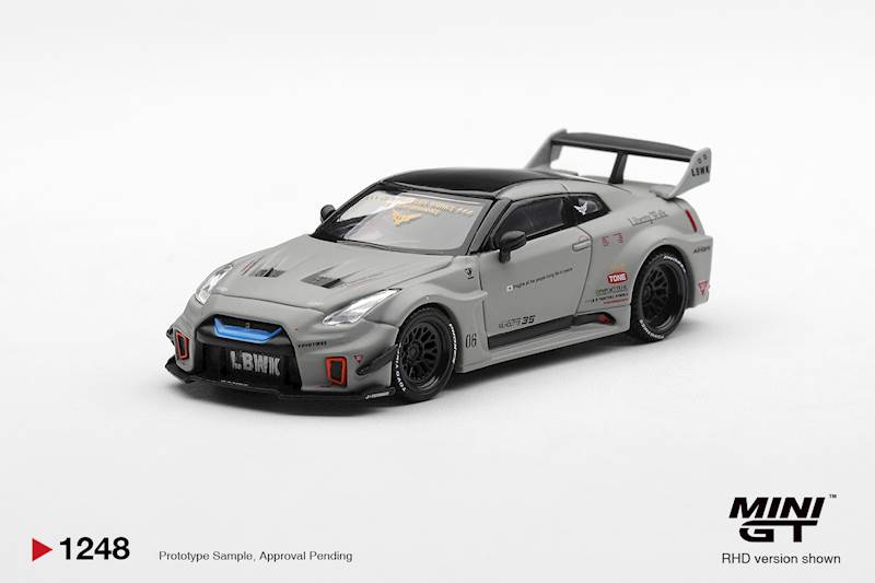 MINI GT 1:64 NISSAN GTR R35 LB-SILHOUETTE WORKS GT35GT-RR VER.1 MATT GREY 2026 MGT01248-L