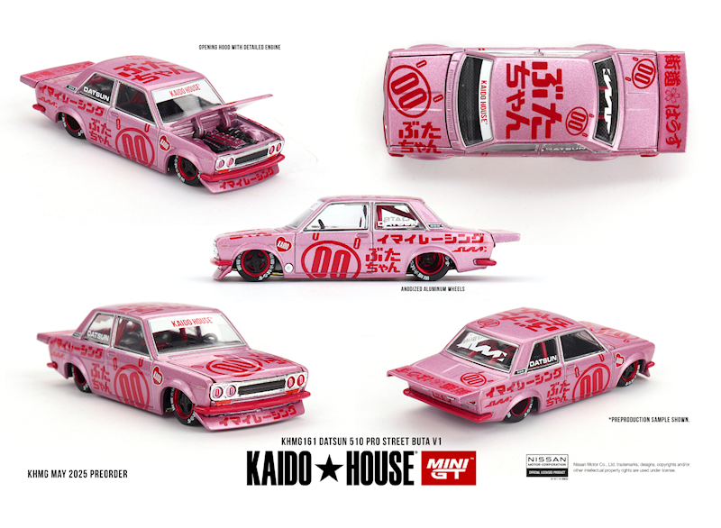 KAIDO HOUSE X MINI GT 1:64 DATSUN 510 PRO STREET BUTA V1 1969