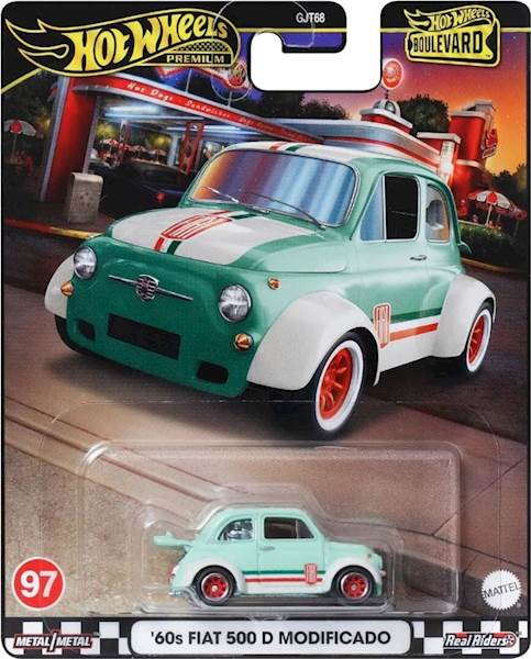 HOT WHEELS PREMIUM BOULEVARD '60S FIAT 500 D MODIFICADO
