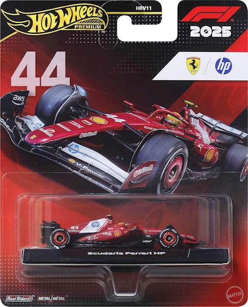 HOT WHEELS PREMIUM 1:64 FERRARI F1 TEAM FORMUŁA 1 #44 LEWIS HAMILTON HRV11-JKD86