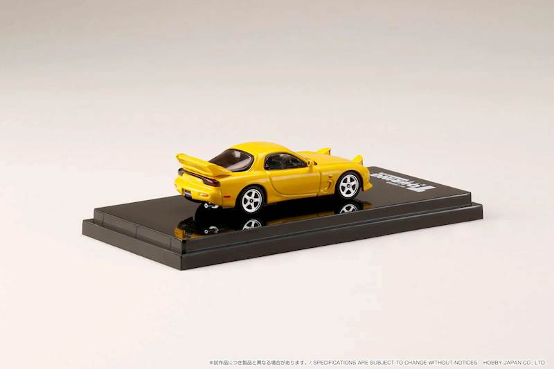 HOBBY JAPAN 1:64 EFINI MAZDA RX-7 FD3S A SPEC GT WING SUNBURST YELLOW