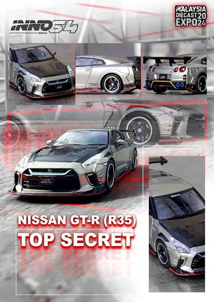 INNO 64 1:64 NISSAN SKYLINE GT-R R35 TOP SECRET SPECIAL EDITION MALAYSIA DIECAST EXPO