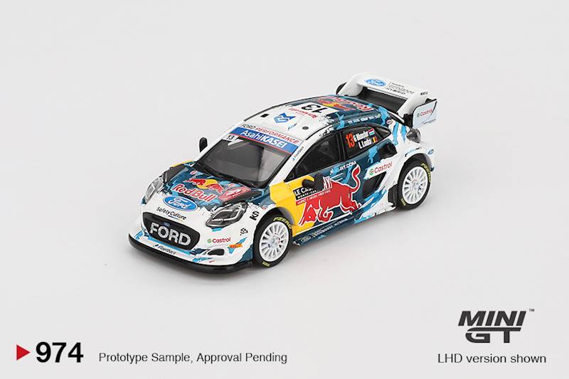 MINI GT 1:64 FORD PUMA RALLY1 #13 M-SPORT FORD WRT RALLY MONTE CARLO 2024