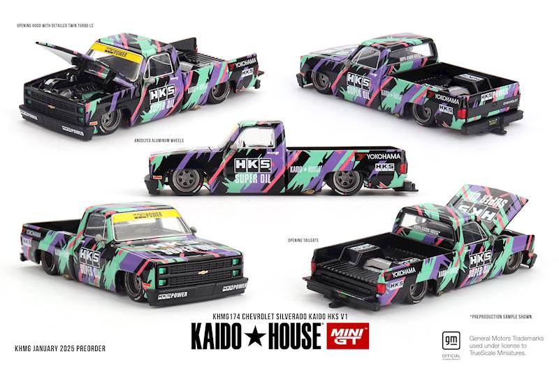KAIDO HOUSE X MINI GT 1:64 CHEVROLET SILVERADO KAIDO HKS V1 1980