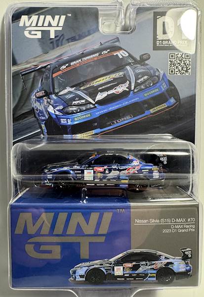 MINI GT 1:64 NISSAN SILVIA S15 D1 MAX #70 2023 EXCLUSIVE JAPAN RELASE (BLISTER)