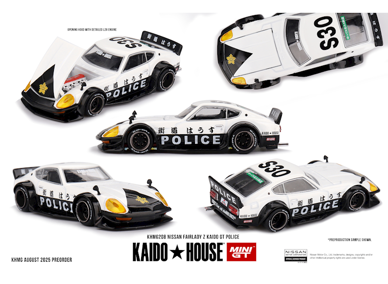 KAIDO HOUSE X MINI GT 1:64 NISSAN FAIRLADY Z KAIDO GT POLICE 1978