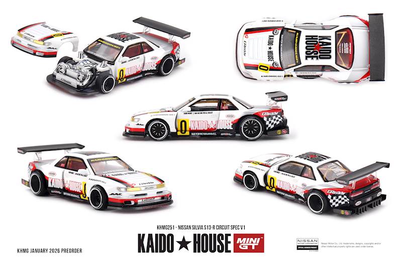 KAIDO HOUSE X MINI GT 1:64 NISSAN SILVIA S13-R CIRCUIT SPEC V1 KHMG251