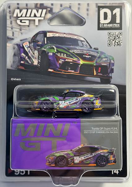 MINI GT 1:64 TOYOTA GR SUPRA KUHL D1GP EVANGELION RACING 2021 (BLISTER)