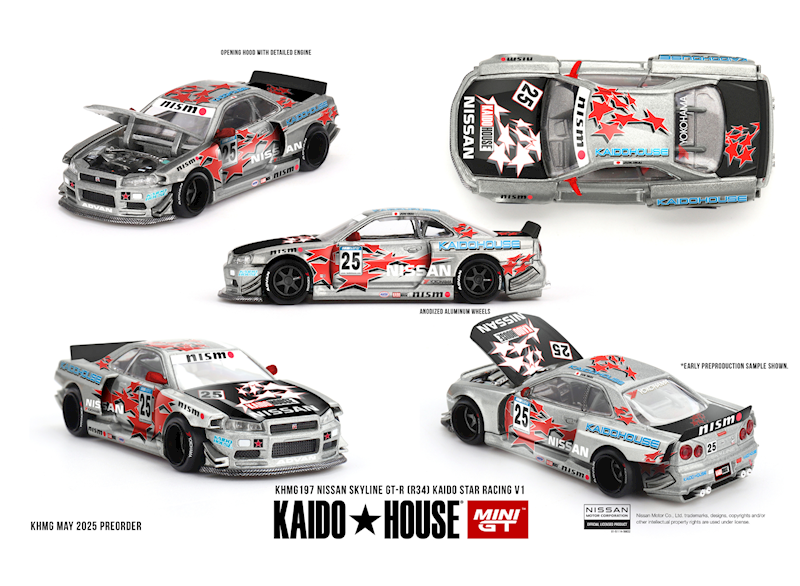 KAIDO HOUSE X MINI GT 1:64 NISSAN SKYLINE GT-R KAIDO STAR RACING V1 KHMG197