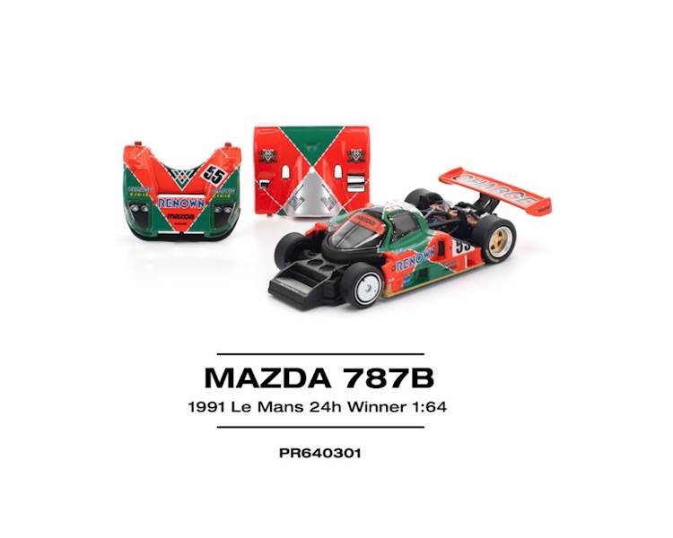POP RACE 1:64 MAZDA 787B 2.6L WANKEL #55 LE MANS WINNER 1991